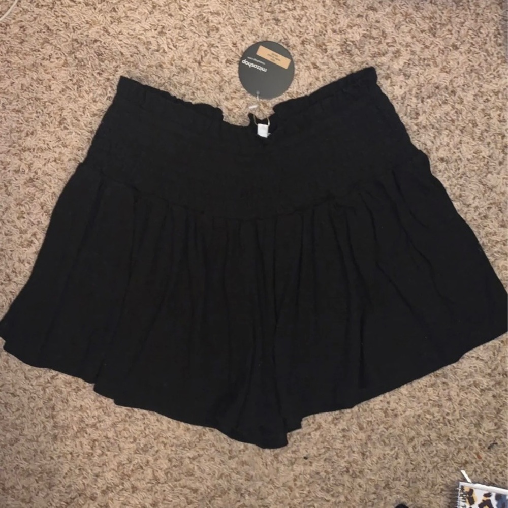 Ribbed cotton shorts